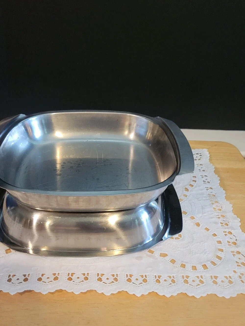 Set of 2 Unbranded Stainless Steel 7